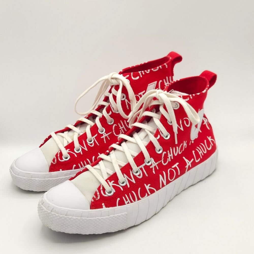 Converse Men's UNT1TL3D High Top Red White 171962C All Star Skate Size 11